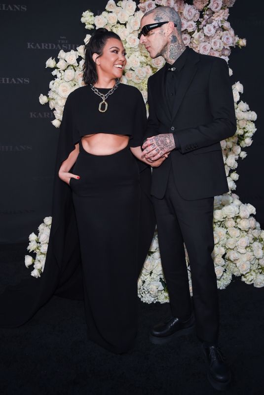 KOURTNEY KARDASHIAN and Travis Barker at The Kardashians TV Show Premiere in Los Angeles 05/07/2022