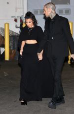 KOURTNEY KARDASHIAN and Travis Barker Leaves The Kardashian Launch Party in Hollywood 04/07/2022