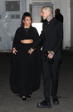 KOURTNEY KARDASHIAN and Travis Barker Leaves The Kardashian Launch Party in Hollywood 04/07/2022