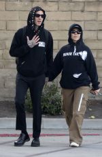 KOURTNEY KARDASHIAN and Travis Barker Out in Los Angeles 03/31/2022