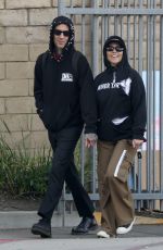 KOURTNEY KARDASHIAN and Travis Barker Out in Los Angeles 03/31/2022