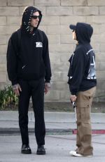 KOURTNEY KARDASHIAN and Travis Barker Out in Los Angeles 03/31/2022