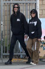 KOURTNEY KARDASHIAN and Travis Barker Out in Los Angeles 03/31/2022