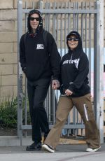 KOURTNEY KARDASHIAN and Travis Barker Out in Los Angeles 03/31/2022