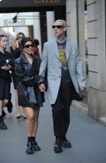 KOURTNEY KARDASHIAN and Travis Barker Out in Milan 04/27/2022