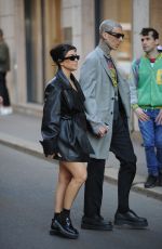 KOURTNEY KARDASHIAN and Travis Barker Out in Milan 04/27/2022
