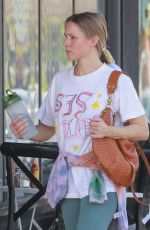 KRISTEN BELL Heading to Workout in Los Feliz 04/18/2022