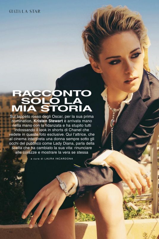 KRISTEN STEWART in Grazia Magazine, Italy April 2022