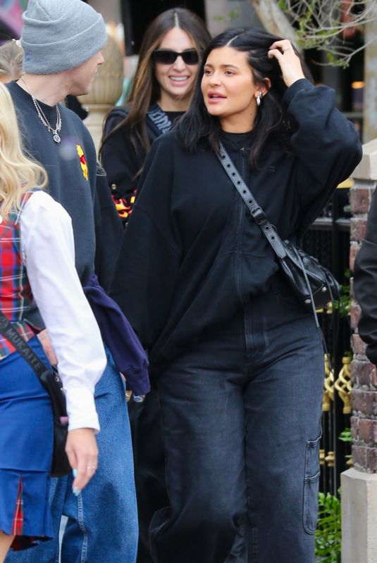 KYLIE JENNER Out at Disneyland in Anaheim 04/03/2022