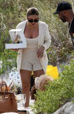 LARSA PIPPEN Hosts a Beach Birthday Party for Her Dog King in Miami 04/21/2022