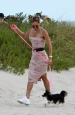 LARSA PIPPEN Hosts a Beach Birthday Party for Her Dog King in Miami 04/21/2022