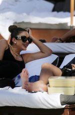 LARSA PIPPEN Relax by a Pool in Miami 04/19/2022