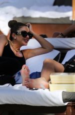 LARSA PIPPEN Relax by a Pool in Miami 04/19/2022