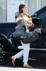 LAUREN PARSEKIAN Out with her Baby at All Time Restaurant in Los Feliz 04/19/2022