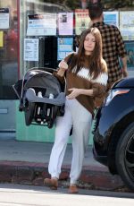 LAUREN PARSEKIAN Out with her Baby at All Time Restaurant in Los Feliz 04/19/2022