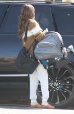 LAUREN PARSEKIAN Out with her Baby at All Time Restaurant in Los Feliz 04/19/2022