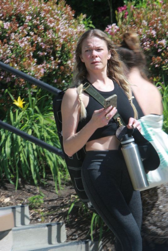 LEANN RIMES Leaves a Tennis Session in Calabasas 04/19/2022