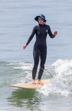 LEIGHTON MEESTER at a Surf Session in Malibu 04/26/2022