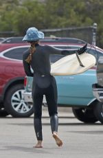 LEIGHTON MEESTER at a Surf Session in Malibu 04/26/2022