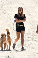 LEILA GEORGE and Sean Penn Out with Their Dogs in Hollywood 04/09/2022