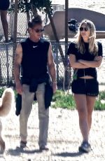 LEILA GEORGE and Sean Penn Out with Their Dogs in Hollywood 04/09/2022
