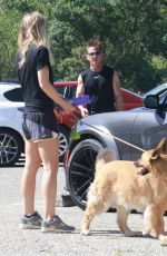 LEILA GEORGE and Sean Penn Out with Their Dogs in Hollywood 04/09/2022