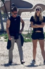 LEILA GEORGE and Sean Penn Out with Their Dogs in Hollywood 04/09/2022