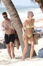 LEONIE HANNE in Bikini on the Beach in Tulum 04/27/2022