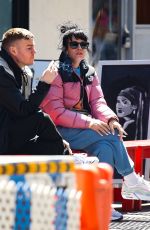 LILY ALLEN Out Smoking as She Waits for Subway in New York 04/28/2022