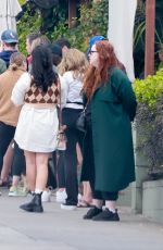 LILY KERSHAW Waits in Line for Lunch at All Time in Los Feliz 04/02/2022