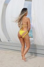 LISA OPIE, VICTORIA LARSON and ERICA PORRAS in Bikinis at a Beach in Miami 04/14/2022