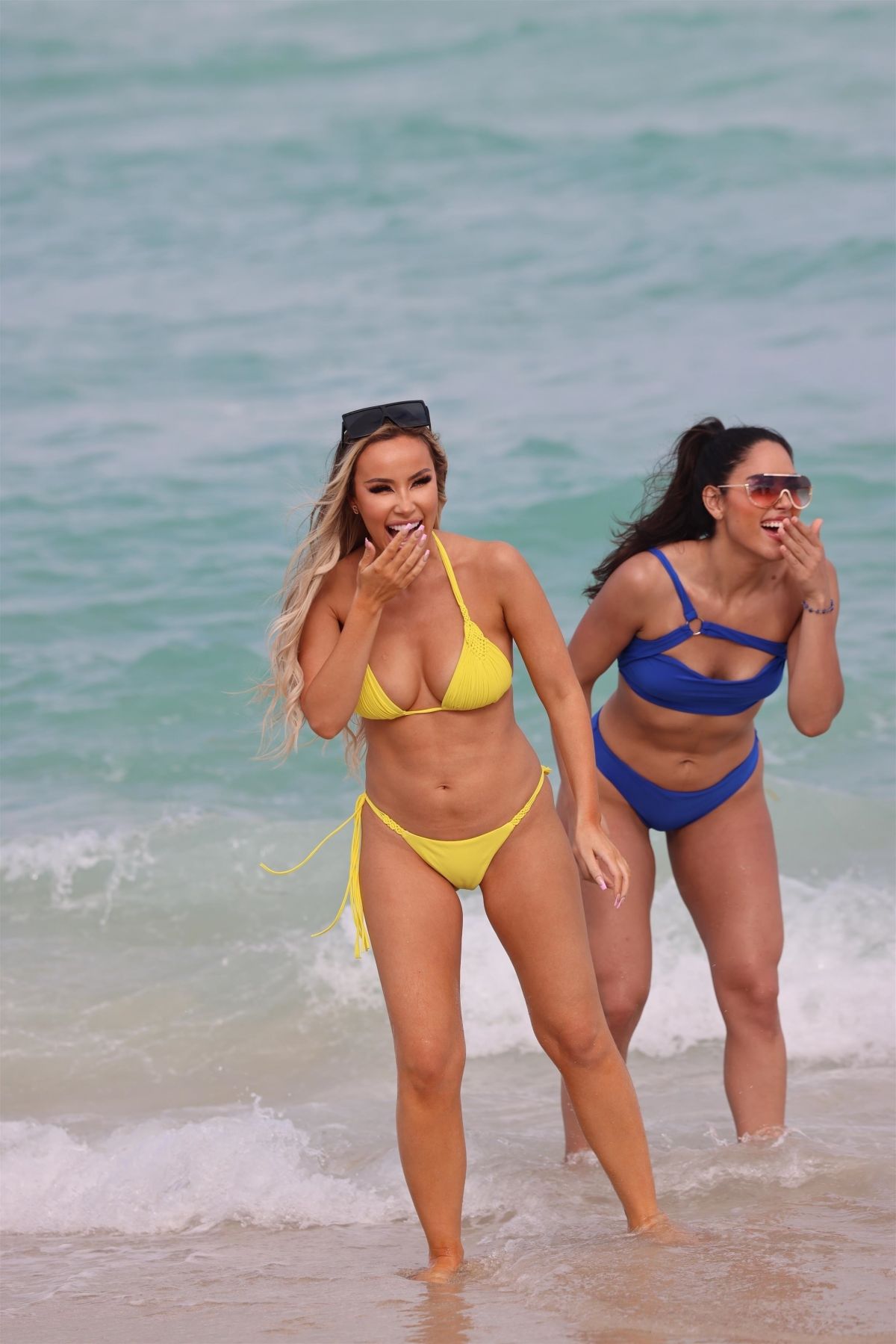LISA OPIE, VICTORIA LARSON and ERICA PORRAS in Bikinis at a Beach in Miami ...