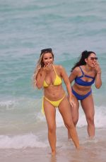 LISA OPIE, VICTORIA LARSON and ERICA PORRAS in Bikinis at a Beach in Miami 04/14/2022
