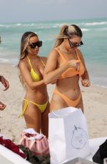 LISA OPIE, VICTORIA LARSON and ERICA PORRAS in Bikinis at a Beach in Miami 04/14/2022