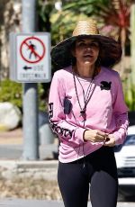 LISA RINNA Out Hiking at TreePeople Park in Los Angeles 04/17/2022