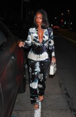LORI HARVEY Arrives at Olivietta in West Hollywood 04/03/2022