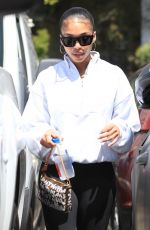 LORI HARVEY Heading to Pilates Class in West Hollywood 04/05/2022