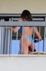 LUCIANA GIMENEZ in Bikini on Balcony of Her Hotel in Rio de Janeiro 04/22/2022