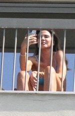 LUCIANA GIMENEZ in Bikini on Balcony of Her Hotel in Rio de Janeiro 04/22/2022