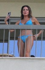 LUCIANA GIMENEZ in Bikini on Balcony of Her Hotel in Rio de Janeiro 04/22/2022