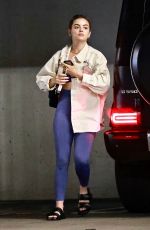 LUCY HALE Arrives at a Yoga Class in Los Angeles 04/02/2022