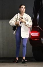 LUCY HALE Arrives at a Yoga Class in Los Angeles 04/02/2022