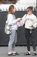 LUCY HALE Arrives at Olympic Spa with a Friend in Los Angeles 04/04/2022