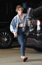 LUCY HALE Arrives at Yoga Class in Sherman Oaks 04/04/2022