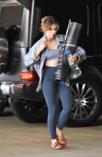 LUCY HALE Arrives at Yoga Class in Sherman Oaks 04/04/2022