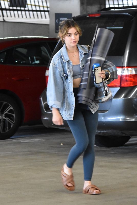LUCY HALE Arrives at Yoga Class in Sherman Oaks 04/04/2022