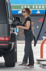 LUCY HALE at a Gas Station in Studio City 04/03/2022