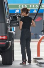 LUCY HALE at a Gas Station in Studio City 04/03/2022