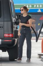 LUCY HALE at a Gas Station in Studio City 04/03/2022