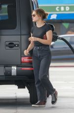 LUCY HALE at a Gas Station in Studio City 04/03/2022